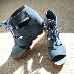 New Sorel Joanie ll Lace Wedge Sandals 8